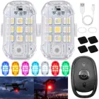 Wireless 7-colour led strobe light with 2 remote controls (warning lights) — Photo 1