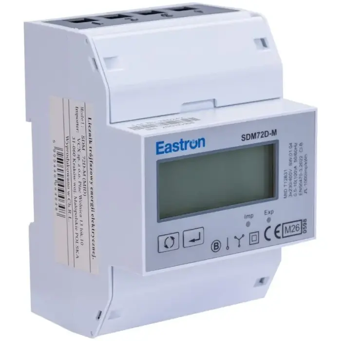 SDM 72 DM MID Modbus kolmefaasiline energiamõõtja