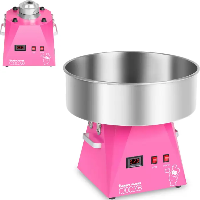 Cotton Candy Machine LED Pink 52cm 1030W Royal Catering RCZK-1030-W-R