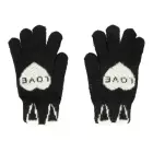 Touchscreen gloves LOVE, black — Photo 1