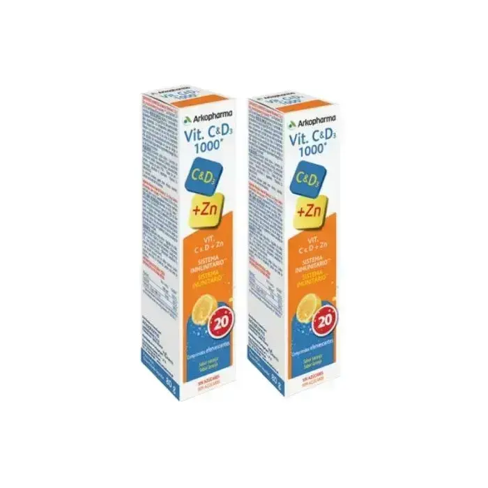 Arkopharma C- ja D3-vitamiin 1000 mg, 2x20 tabletti