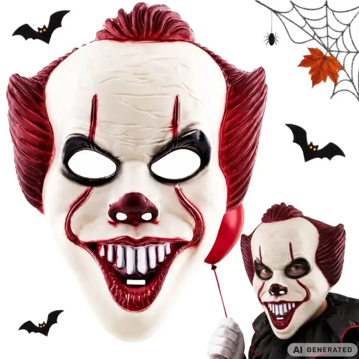 Halloween clown mask pennywise clown it to