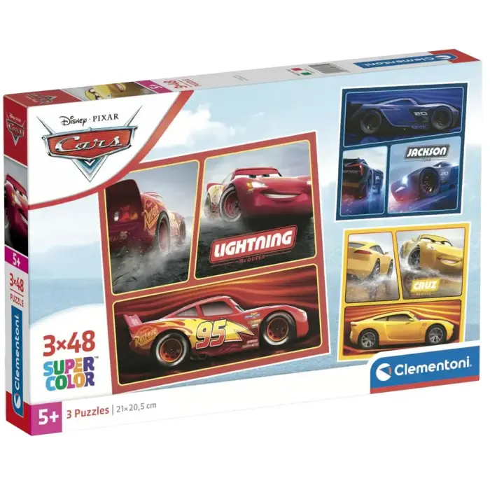 Disney Cars puzle 3x48 gab.