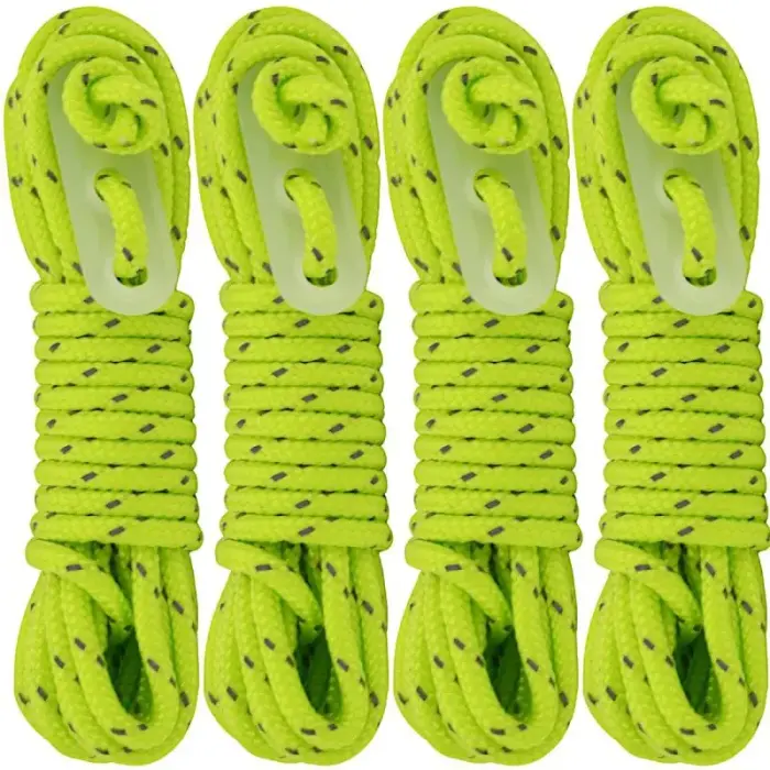Reflective Tent Guy Lines, 4-Piece Set, REDCLIFFS