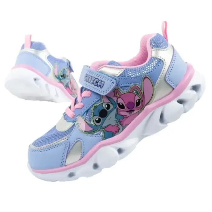Leomil Stitch children's sports apavi, lightweight sporta apavi with Velcro LED - Pantofi: 26