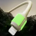 USB-A Cable - iPhone Lightning with Fluorescent Tip 3A 2m - Beige — Photo 3