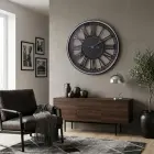 Openwork Wall Clock with Roman Numerals, 60 cm, Black — Foto 2