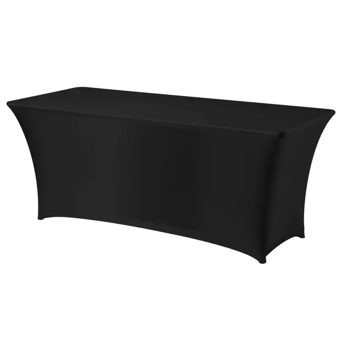 Rectangular Non-Iron Tablecloth, Jersey Fabric, 183x76 cm, Black - Hendi 814437