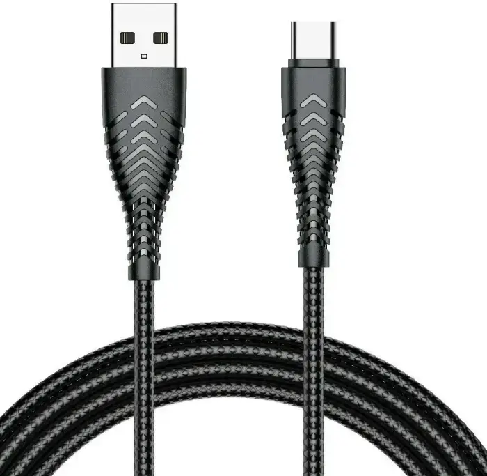 Cable USB A to Type C VEGER 2.4A V104 1.2 m black