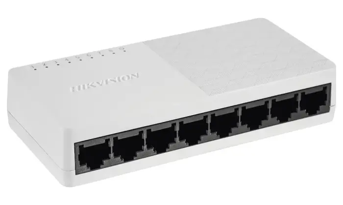 HIKVISION switch DS-3E0108D-O/ 8x port/ 10/100 Mbps RJ45 ports/ 1.6 Gbps/ power supply 5 VDC, 0.6 A