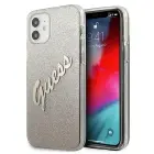 Guess Glitter Gradient Script Hardcase for iPhone 12 mini, Gold — Photo 1