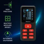 Qoltec Precise digital laser distance meter with an electronic level | LCD with backlight | 50m Photo