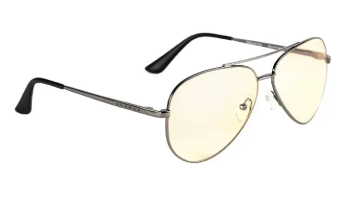 GUNNAR biroja/spēļu brilles MAVERICK GUNMETAL * dzintara lēcas * BLF 65 *  NATURAL focus