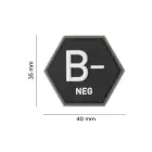 Bloodgroup Hexagon Rubber Patch – B Neg — Photo 4
