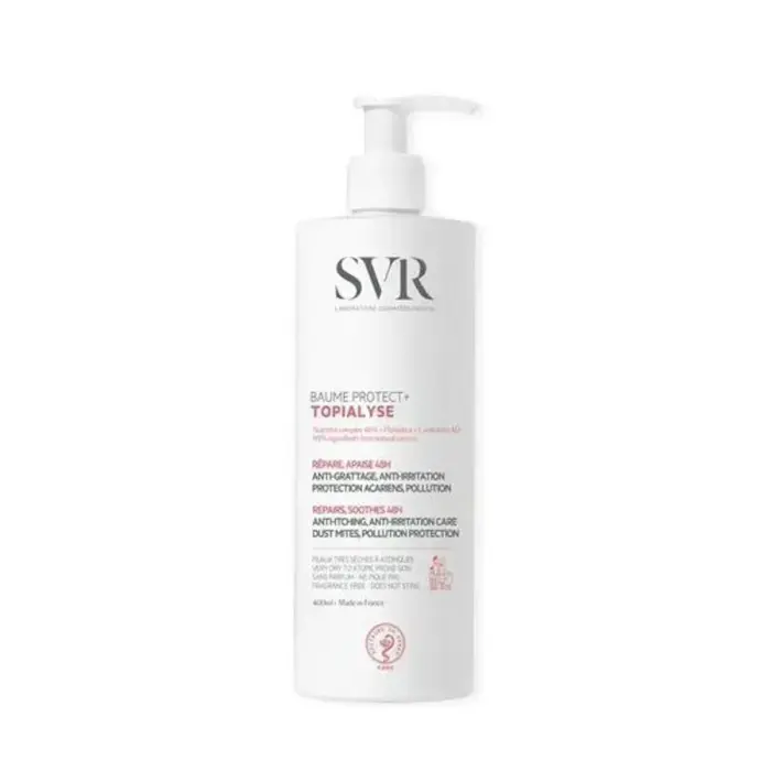 SVR Topialyse Protect + Balzams pret niezi un kairinājumu, aizsardzībai pret ērcītēm un piesārņojumu 400ml