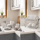 Double-decker stand-up dishwasher drainer — Photo 3