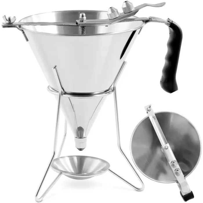 Royal Catering Mērču dozators-piltuve ar statīvu, 1.8 L, 3 uzgaļi