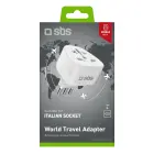 SBS IT universalus kelioninis adapteris - Baltas — Nuotrauka 2