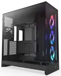 NZXT H9 Flow RGB 2025 Mid Tower datora korpuss – melns