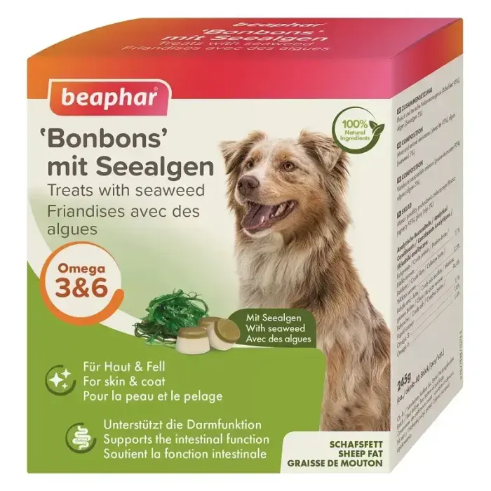 Beaphar Vitaminized Mutton Fat and Seaweed Treats, 245 g