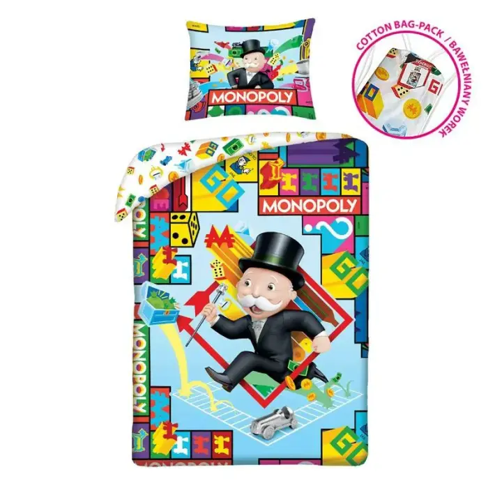 Halantex Monopoly kokvilnas gultas veļas komplekts 140x200 cm