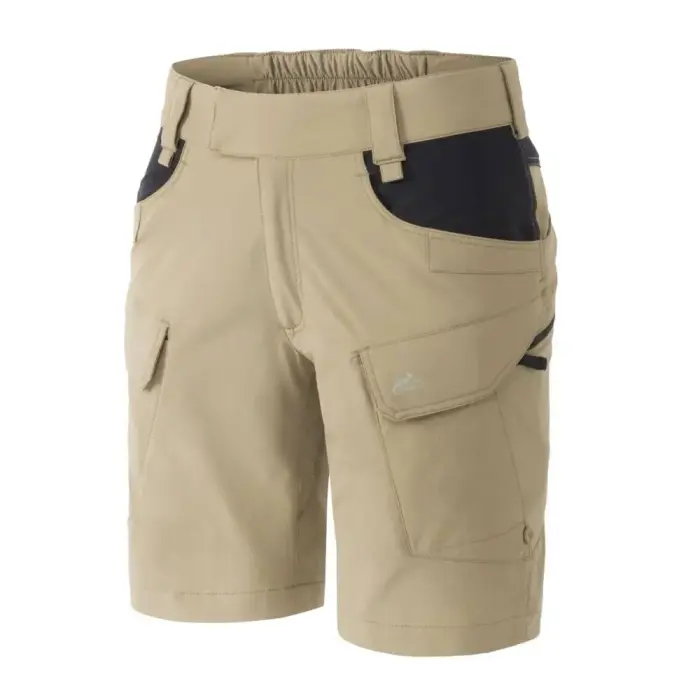 Helikon moteriškos lauko taktinės kelnės OTP - 8.5" - juodos / chaki