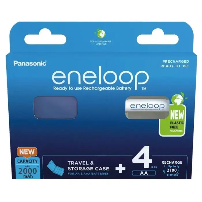 PANASONIC ENELOOP AA 2000mAh 4 tk + ÜMBRIS