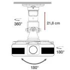 TECHLY Ceiling Projector Mount 22cm 10kg White — Photo 4