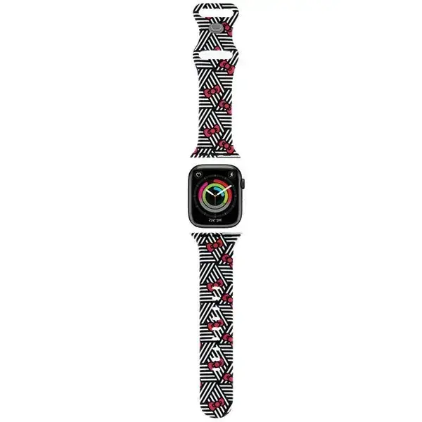Сисиликоновый ремешок Hello Kitty для Apple Watch 38/40/41mm - Черный