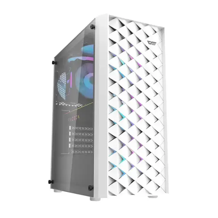 Darkflash DK351 Computer Case + 4 Fans (White)