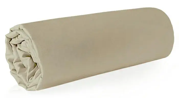 Eurofirany Nova 3 vienkrāsains satīna palags bez gumijas 220x210 cm, bēšš