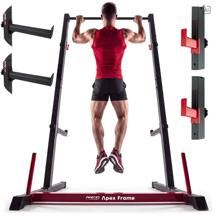 Neo-Sport Apex Frame 130400 Stationary Pull-Up Bar and Barbell Stand