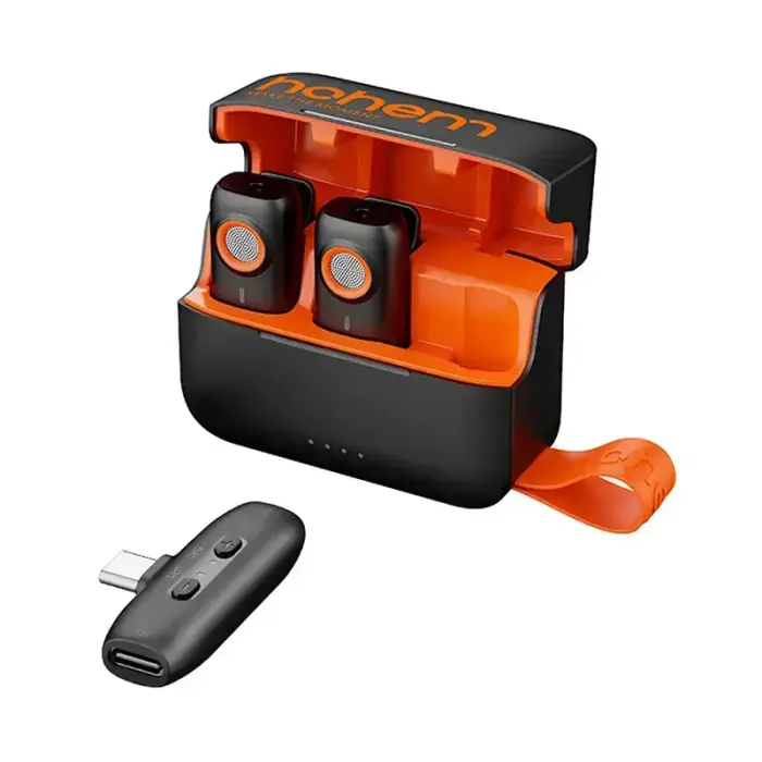 Hohem MIC-01 juhtmevaba mikrofonisüsteem (2TX + 1RX + laadimiskarp) – USB-C