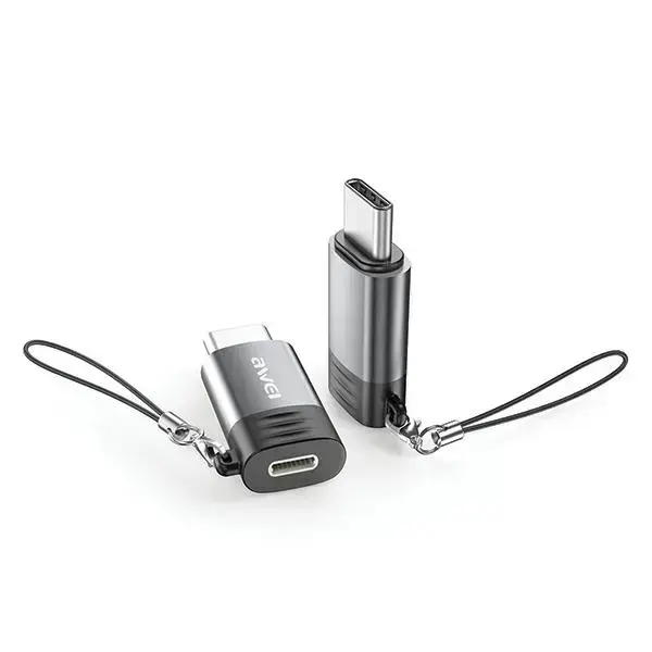 Адаптер AWEI A12 Lightning|USB-C Серый