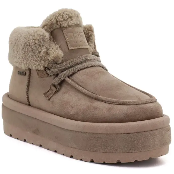 Big Star UU274215 Naiste Waterproof Beige Platform Ankle saapad - Buty: 37