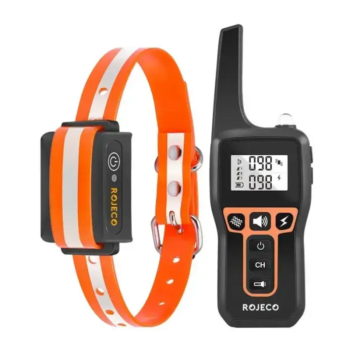 Rojeco 1000 m elektriline haukumisvastane kaelarihm PD529 (oranž)
