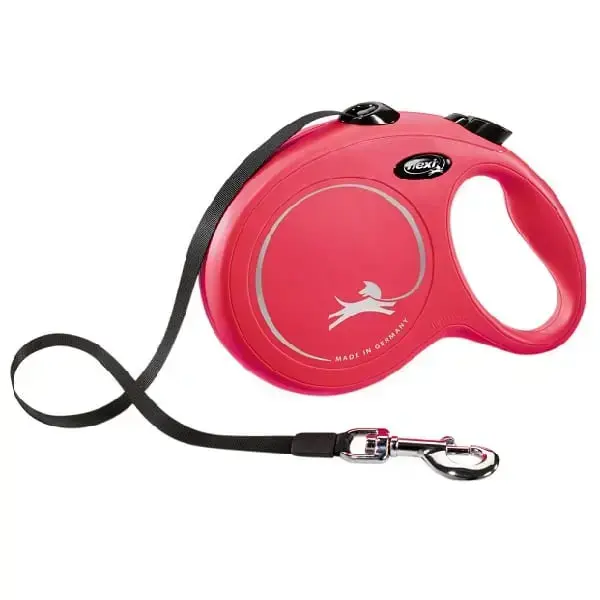 Flexi New Classic Tape Leash for Dogs – 5m – Red