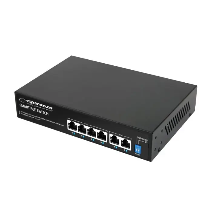 ESPERANZA 6-Port PoE Switch 10/100M 60W SPINNER ENS105