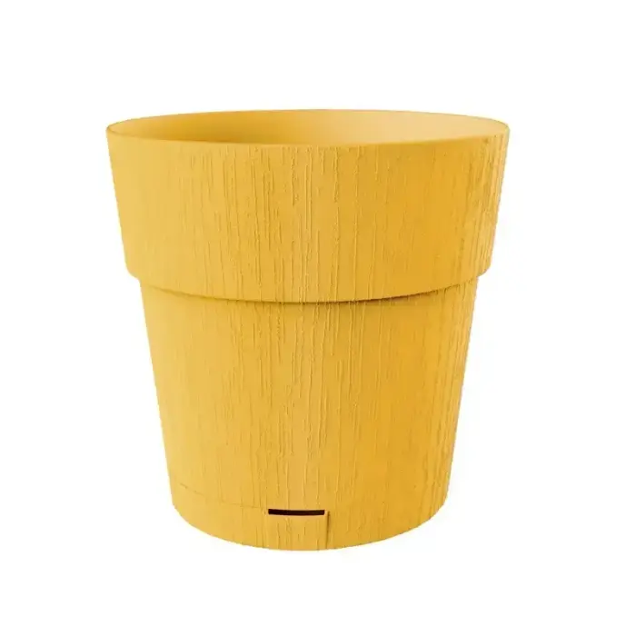 Lillepott alusega Ethica Ø25x25cm sinepikollane