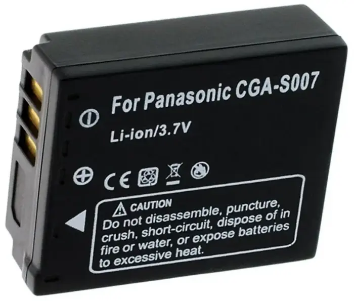 TRX baterija Panasonic/ 1000 mAh/ pro CGA S007E/ DMW-BCD10/ CGR-S007/ DMWBCD10/ CGA-S007A/1B/ CGA-S007/1B/ neoriģinālais