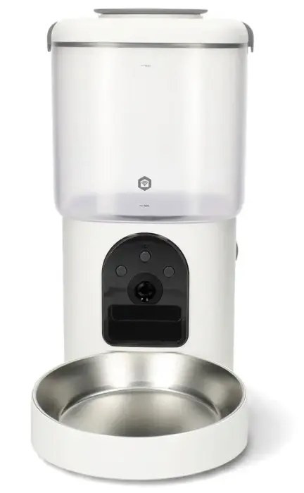 NEDIS Wi-Fi chytrý dávkovač krmiv pro domácí zvířata/ objem 4,5L/ Android/iOS/ bílo-šedý