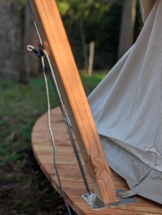 Short Guy Pole for Wooden Platform - 85 cm Foto 6