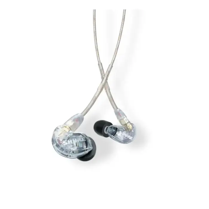 Shure SE215-CL-EFS - ausinės, nuimamas kabelis, skaidrios