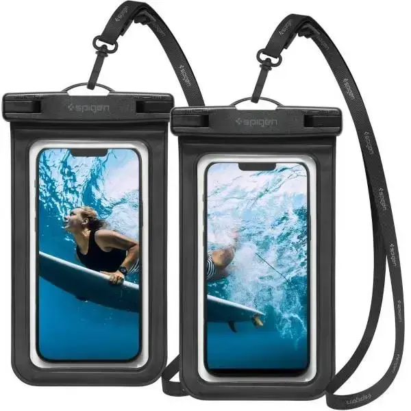 Spigen A601 Universal Waterproof Case – Black (2pcs)