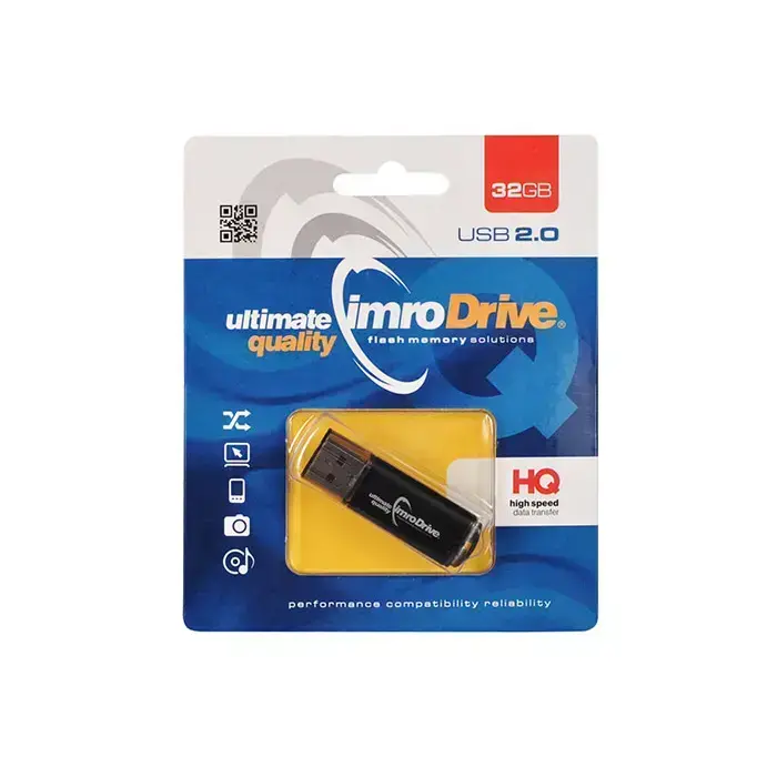 Imro 32GB USB 2.0 mälupulk – must