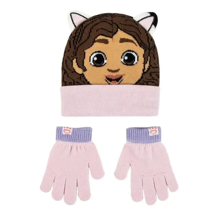 Gabby's Dollhouse mütsi ja kinnaste komplekt