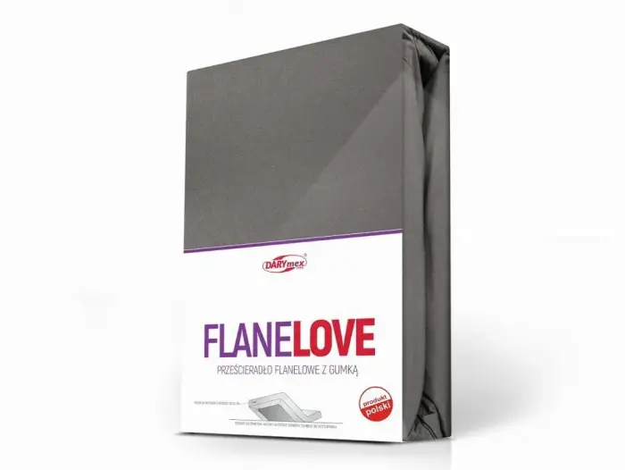 Flannel flat sheet 220x200 cm grey Darymex