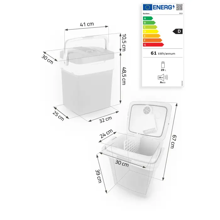 Автохолодильник Berdsen Icemax 29L – синий Фото num