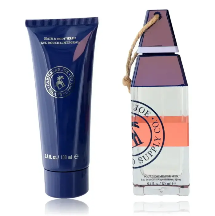 Caribbean Joe komplekts: Island Supply Musk tualetes ūdens vīriešiem, 125 ml + Island Supply Musk dušas želeja un šampūns 2-in-1, 100 ml