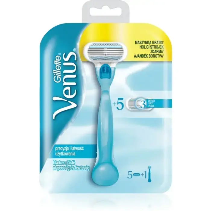 Gillette Venus - Moteriškas skustuvas + 5 keičiamos galvutės